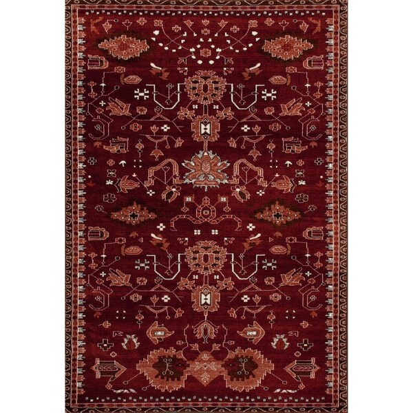 Standalone Arabella Collection Oasis Woven Area Rug - Red - 2 x 4 ft. ST3544270 - main